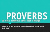 20 Most Commonly Used Proverbs