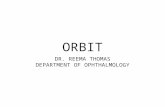 Spaces of orbit, proptosis, orbital cellulitis,dr.reema thomas,21.07.2016