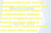 Outlook customer service phone number