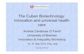 Cardenas - Presentation - The Cuban Biotechnology
