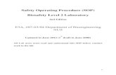 Safety Operating Procedure (SOP) Biosafety Level 2 Laboratory 4nd ...