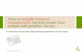 Part 7: How to actually improve engagement, not just pester your people with another survey
