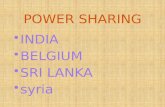 Power Sharing in India, Belgium, Sri Lanka and Syria