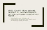 Defining 'authority' in nursing education textbooks, c. 1930s   masal 2016-final