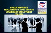 Human resource management and civil service commission employment