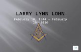 Larry Lynn Lohn Memorial Slideshow