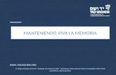 MANTENIENDO VIVA LA MEMORIA