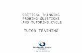 CRITICAL THINKING PROBING QUESTIONS AND TUTORING CYCLE