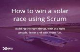 How to win a solar race using agile bangalore