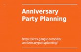 Anniversary party planning