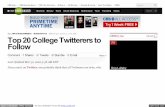 Unigo - CBS News - Top 20 college twitterers to follow