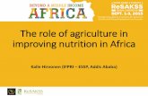 The role of agriculture in improving nutrion in Africa