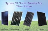 Types of solar panels for the house