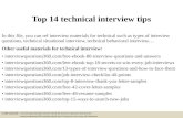 Top 14 technical interview tips