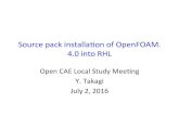 Source pack installation of OpenFOAM.4.0 into RHL