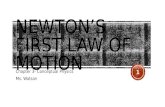 Chapter 3 newtons first law of motion