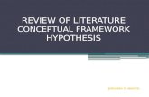 Review of Literature, Hypothesis and Conceptual framework