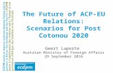 The Future of ACP-EU Relations:Scenarios for Post Cotonou 2020