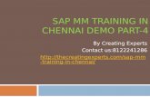 SAP MM Training in Chennai Demo Part-4
