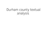 Durham county textual analysis