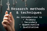 Research primary secondary quant qual