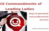 10 commandments of leading ladies - RAAF