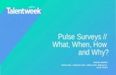 Pulse Surveys // What, When, How and Why?