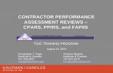 Contractor Performance Assessment Reviews CPARS PPIRS and ...