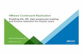 Oracle HA, DR, data warehouse loading, and license reduction through edge apps with VMware Continuent Replication