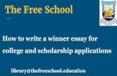 How to write a winner essay for college and scholarship applications.