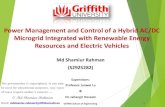 Hybrid AC/DC microgrid and Electric Vehicles