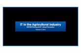 IT in the Agricultural Industry - Japan