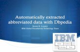 Automatically extracted abbreviated data with DBpedia