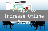 7 tips to increase online sales