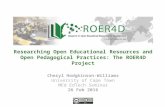 Researching Open Educational Resources and Open Pedagogical Practices: The ROER4D Project