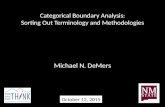 Categorical Boundary Analysis: Sorting Out Terminology and Methodologies