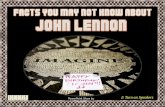 Facts You May Not Know about John Lennon