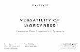 12.1.2016 WordPress Café - Versatility of WordPress for very different use cases & industries