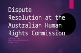 DR in the Australian Human Rights Commission