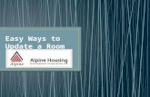 Alpine Housing - Easy Ways To Update a Room