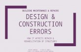 Design & Construction Errors- How it Affects Repair and Rehabilitation of Structures