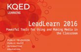 Lead2learn 2016 CWP and KQED
