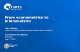 From econometrics to bibliometrics
