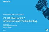Pre-Con Ed: CA Workload Automation iDash for CA Workload Automation CA 7 r12 – Architecture, Usage and Troubleshooting