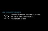 23 Things to know before starting an agile organisational transformation