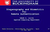 Esteganografía y criptosistemas biométricos para la autenticación mutua en el intercambio de claves // Steganography and biometric cryptosystems for mutual authentication in the