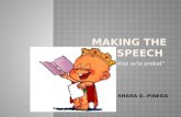 Making the first speech: Public Speaking