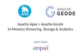 Apache Apex & Apace Geode In-Memory Computation, Storage & Analysis