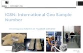 IGSN: The International Geo Sample Number (DFG Roundtable)