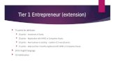 Tier 1 entrepreneur Extension Application